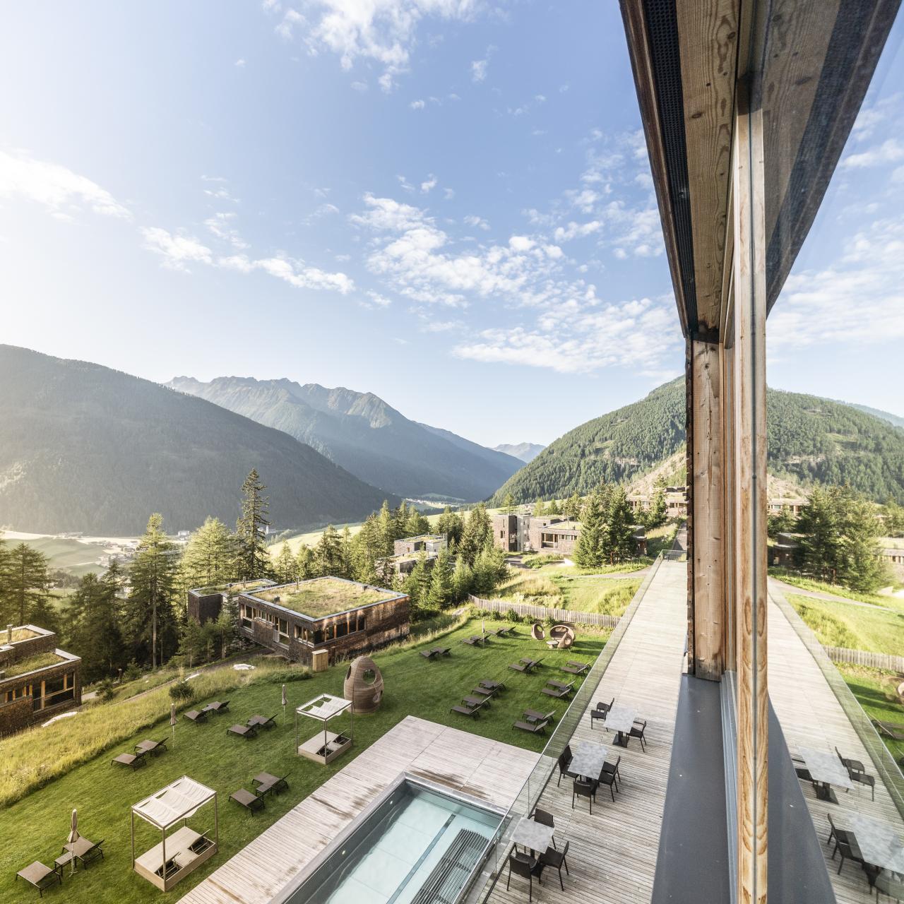 Hotel Gradonna Aussicht in die Natur von Kals