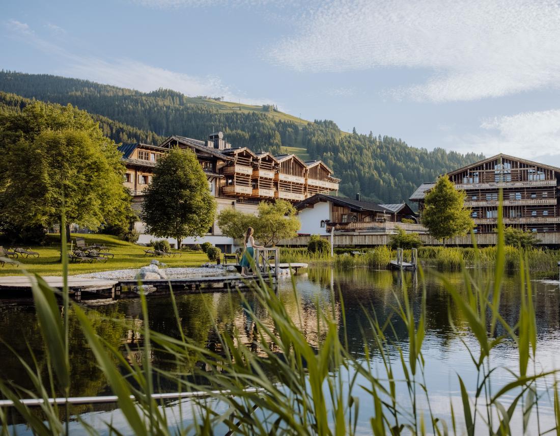 Change Maker Hotel Puradies Leogang Badeteich