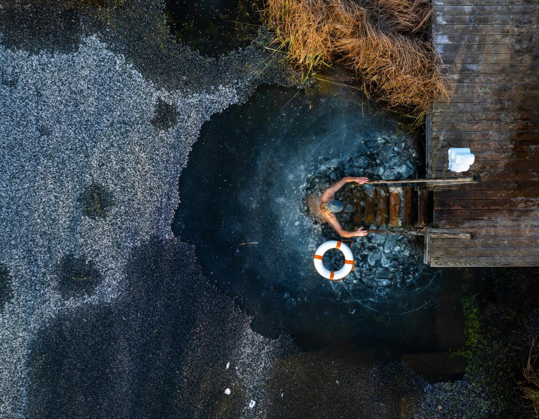 Eisbaden im Hotel Sturm