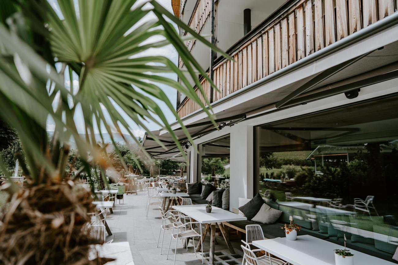 Restaurantterrasse im Hotel Petrus