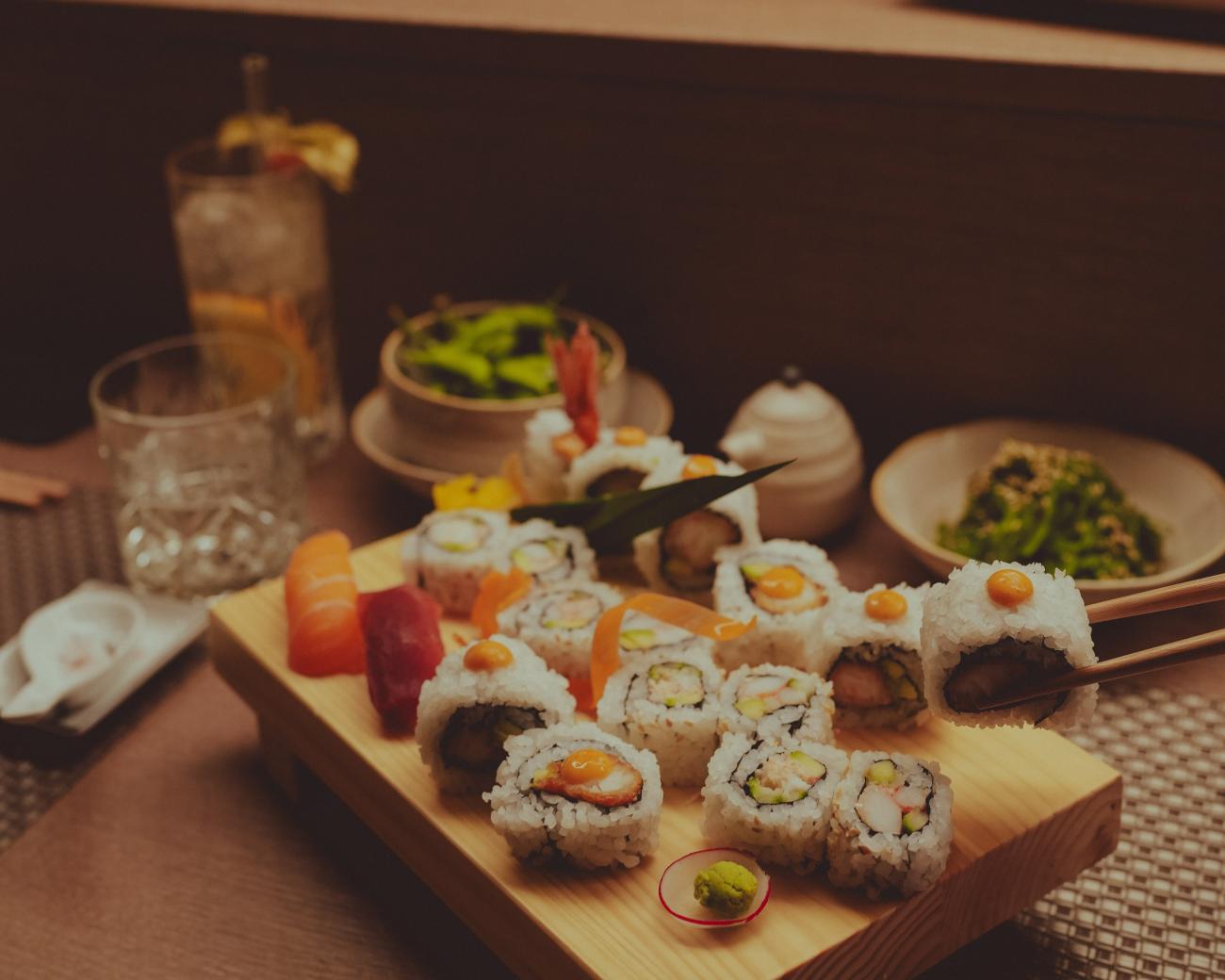 Sushi im Restaurant Böken im Hotel Enzian