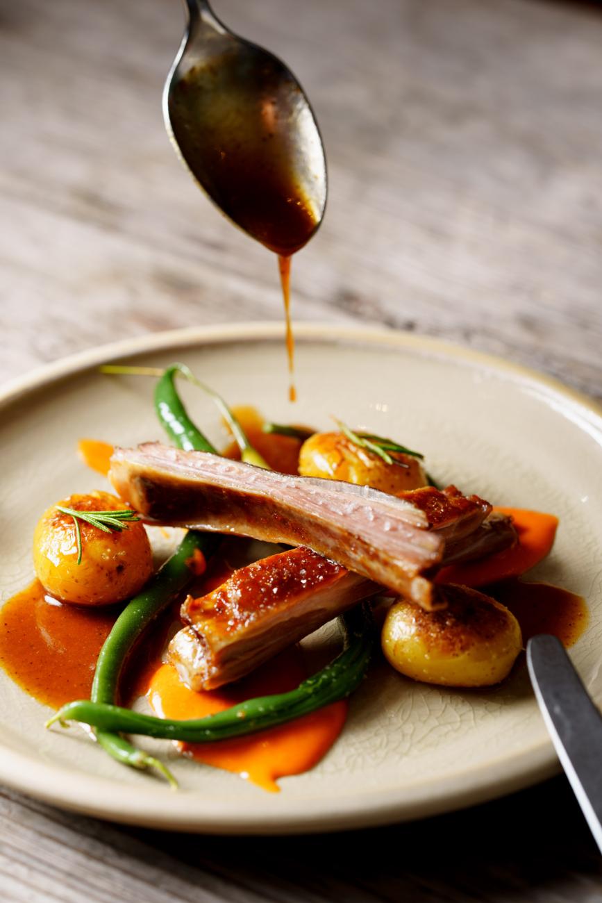 Fleischgericht im Biohotel Daberer