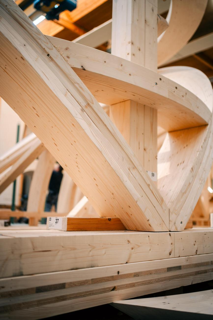 Hallenbau bei Holzbau Maier