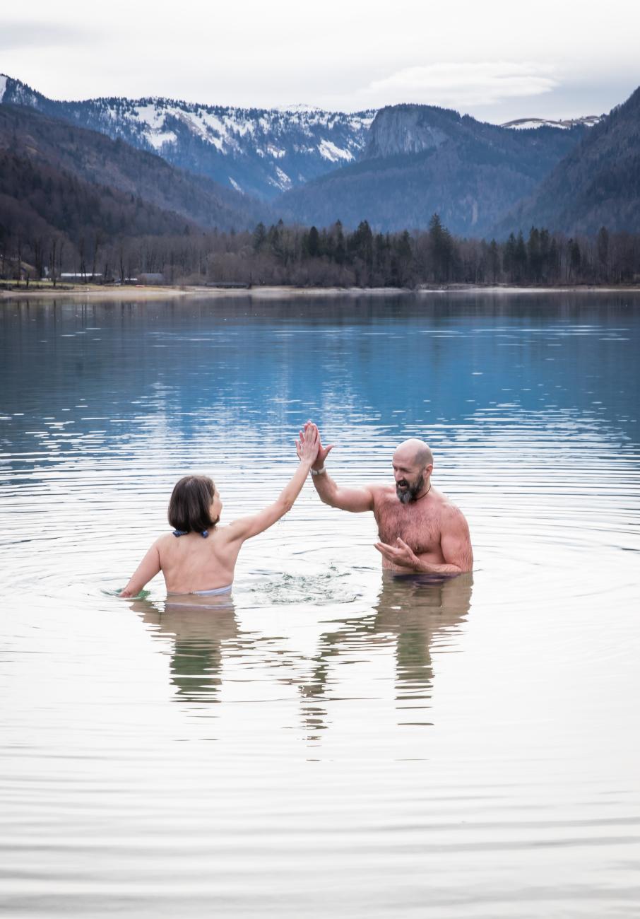 Kaltbaden im Hintersee