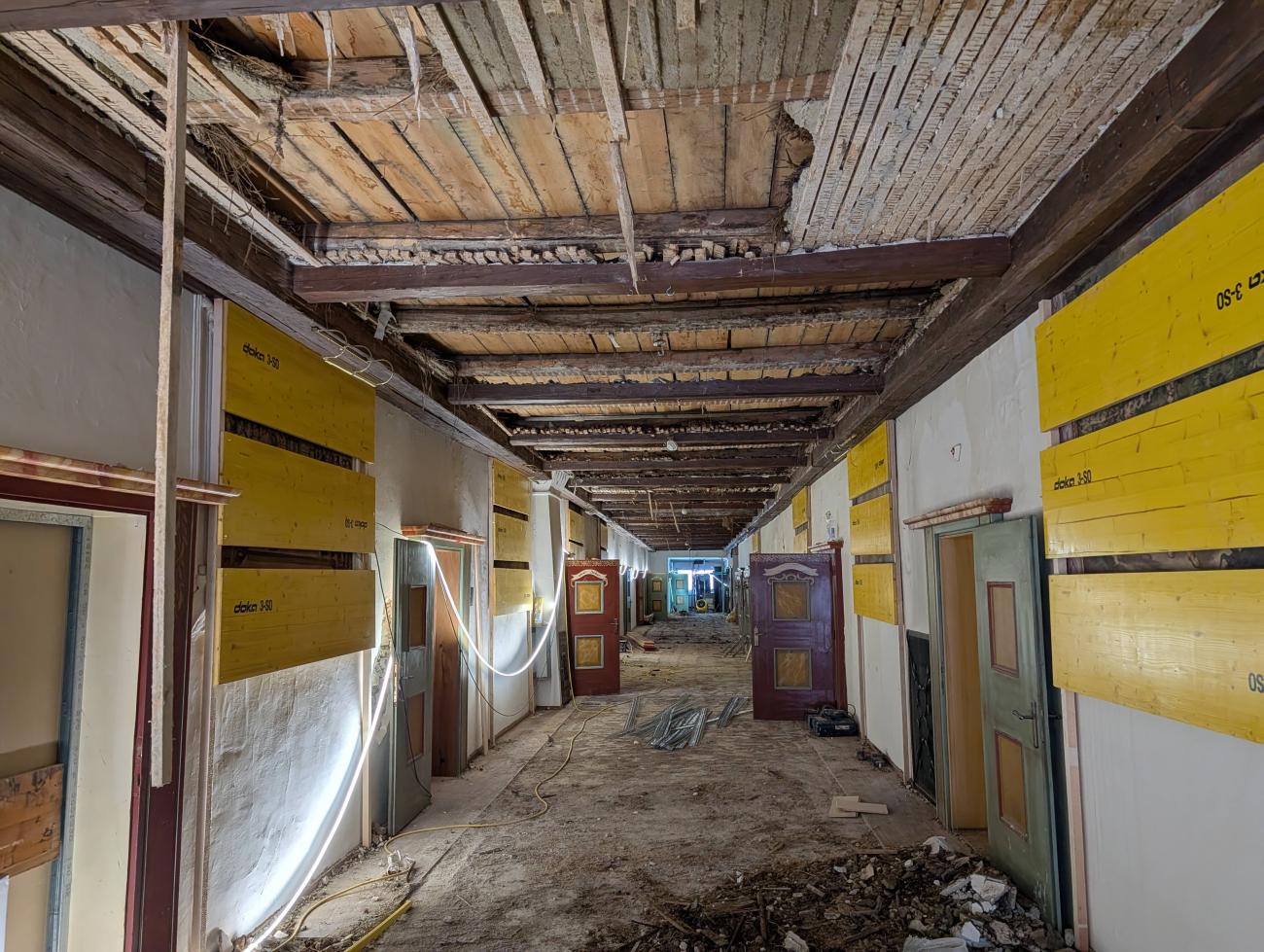 Hotel Klosterbräu Baustelle nach dem Brand im Frühjahr 2026