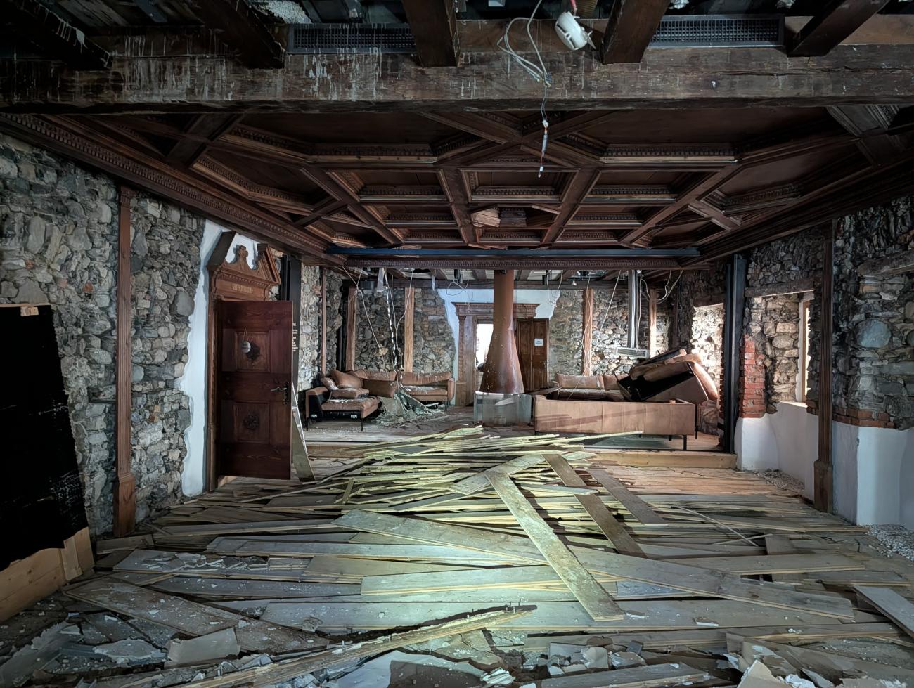 Hotel Klosterbräu Baustelle nach dem Brand im Frühjahr 2026
