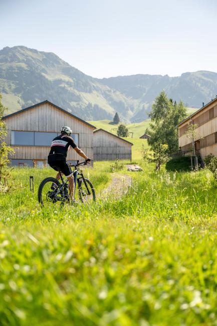 Radfahrer bei der Fuchsegg Eco Lodge