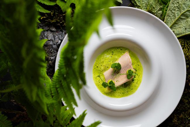 Chefstable Gericht im Haus Jausern