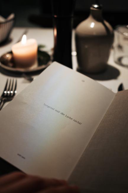 Speisekarte im Restaurant vom Haus Jausern