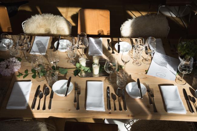 Gedeckter Tisch im Hotel Miramonte