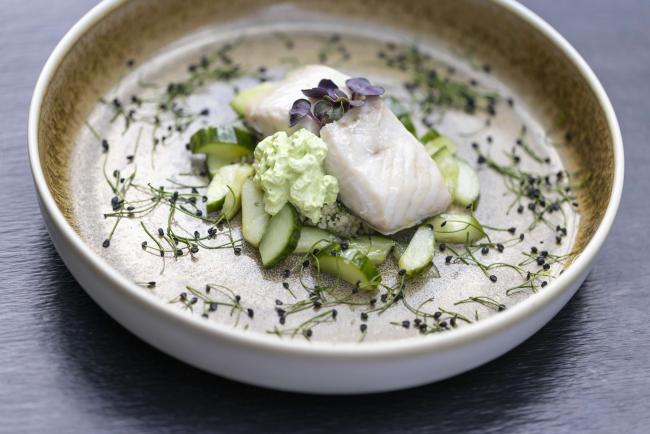 Gericht mit Fisch im Hotel Hochschober