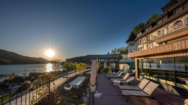 Sunset Ausblick im Waldhof Fuschlsee Resort
