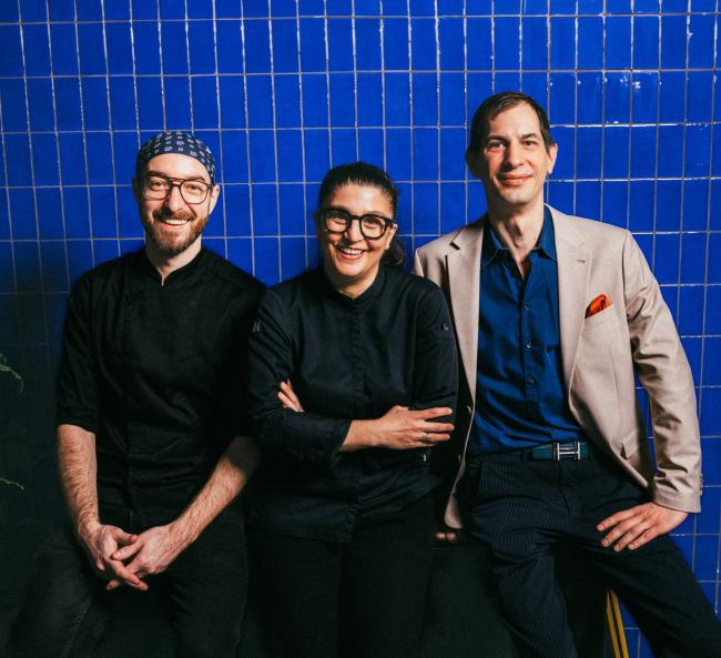 CMH Hotel Gilbert Parvin Razavi und Rainer Maria Mach und Restaurantleiter Thomas Brunner
