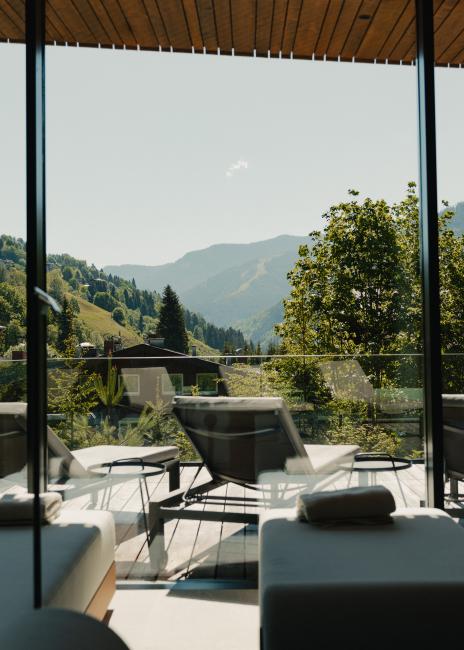 Spa mit Ausblick im Haus Jausern