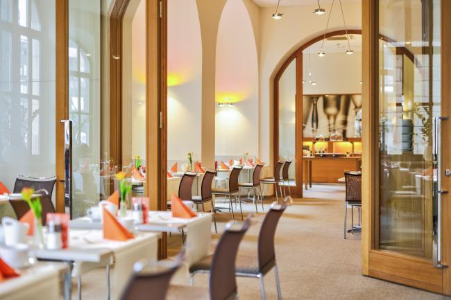Frühstücksraum im Hotel Victoria