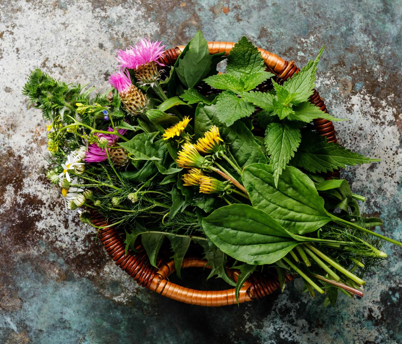 Kräuterkorb im Hotel Weiden