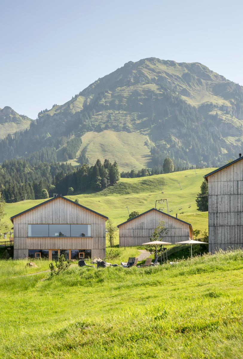 Fuchsegg Eco Lodge Chalethotel im Sommer