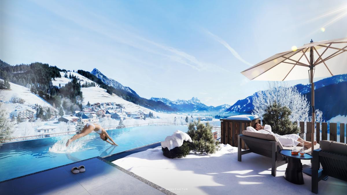 Künftiger Pool im Biohotel Bergzeit